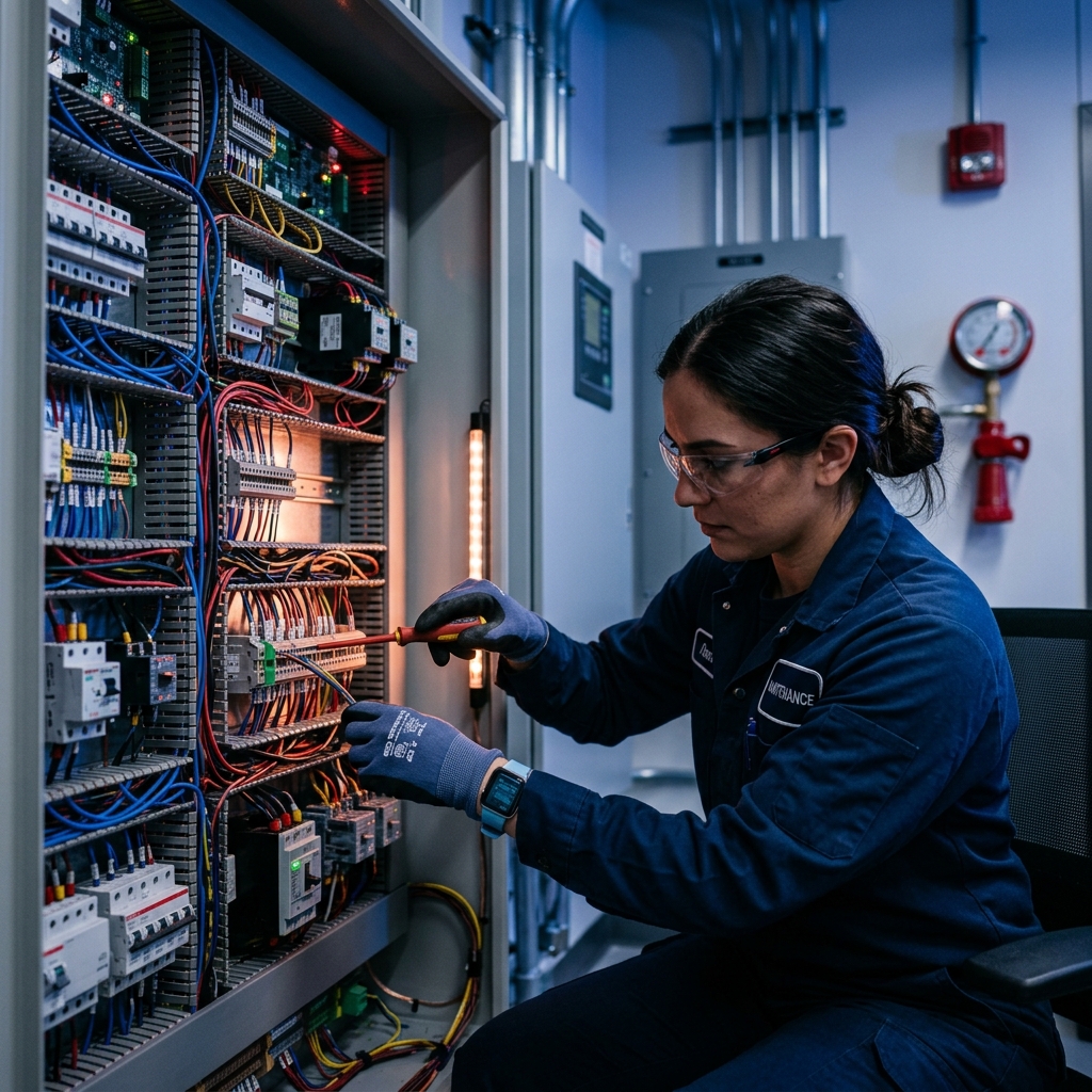 Técnico trabajando